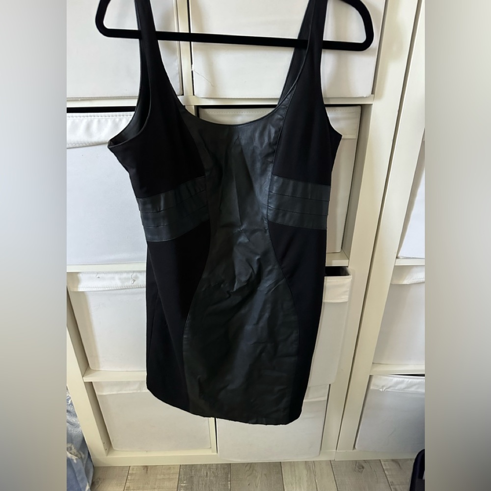Blanc Noir pleather dress- size L